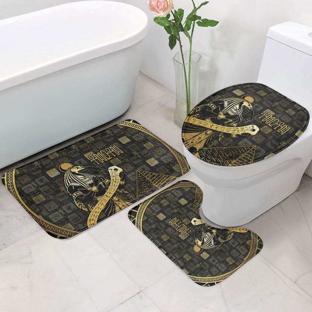 Egyptian God Thoth Bathroom Set Ancient Mythology Ibis Wisdom Hieroglyphic