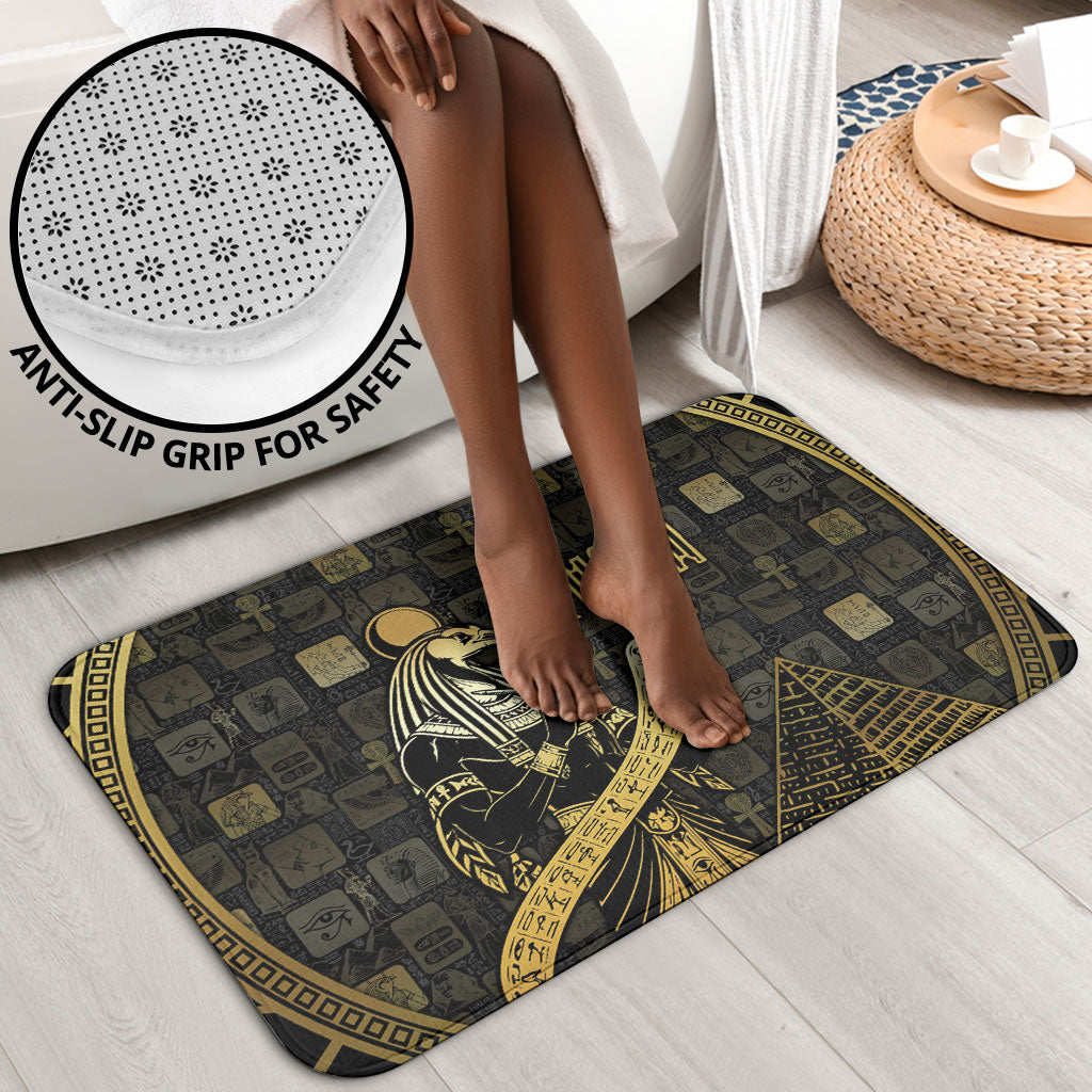 Egyptian God Thoth Bathroom Set Ancient Mythology Ibis Wisdom Hieroglyphic