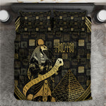 Egyptian God Thoth Bedding Set Ancient Mythology Ibis Wisdom Hieroglyphic