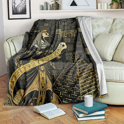 Egyptian God Thoth Blanket Ancient Mythology Ibis Wisdom Hieroglyphic