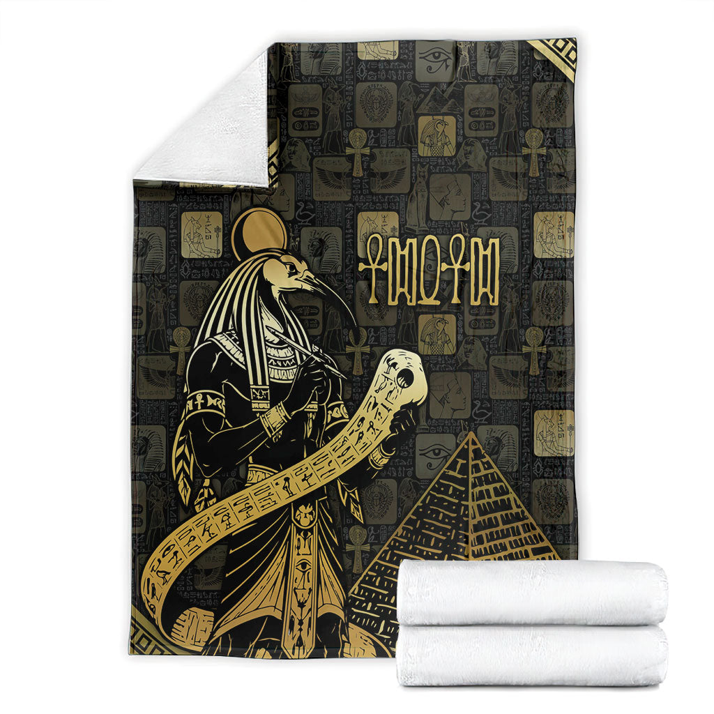 Egyptian God Thoth Blanket Ancient Mythology Ibis Wisdom Hieroglyphic