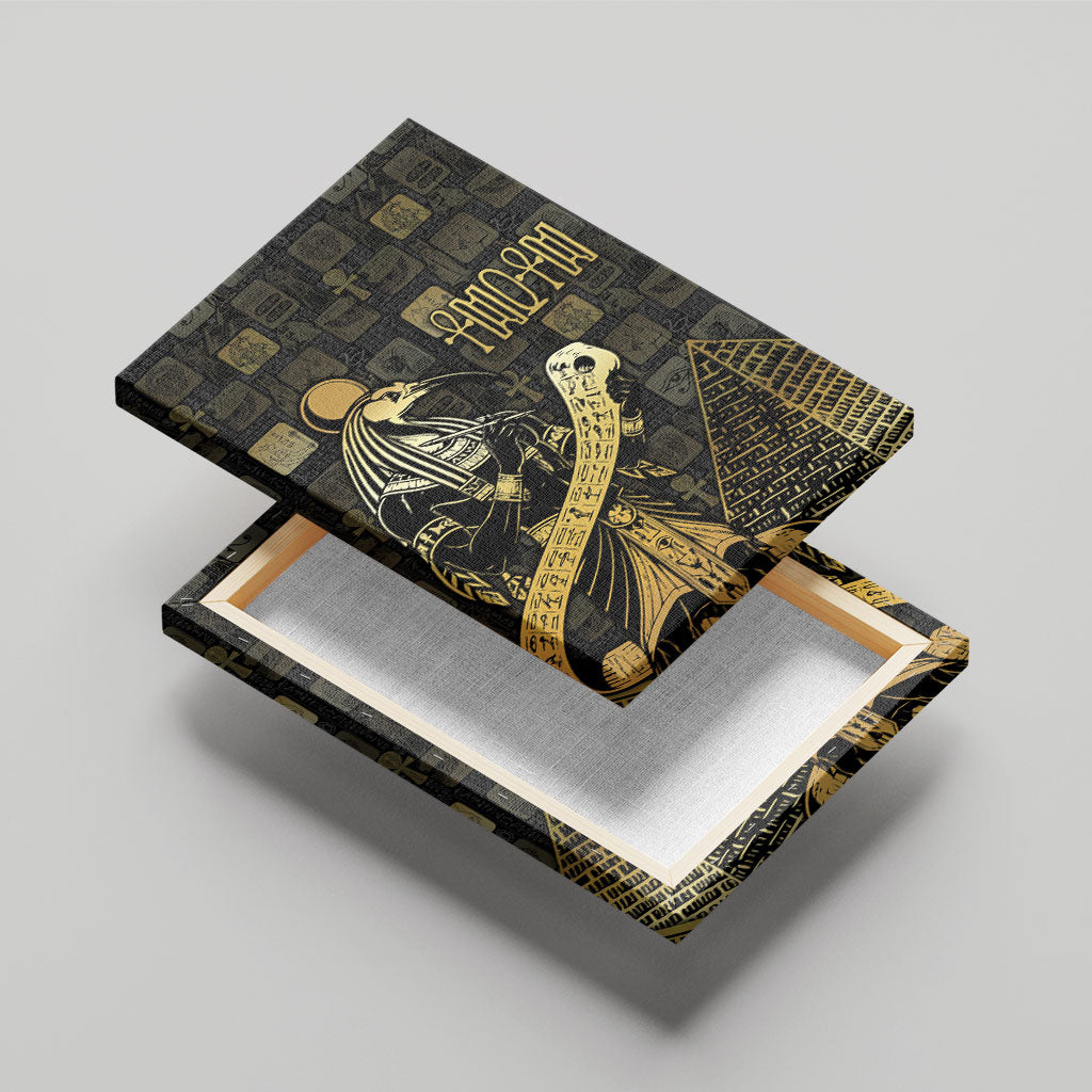 Egyptian God Thoth Canvas Wall Art Ancient Mythology Ibis Wisdom Hieroglyphic