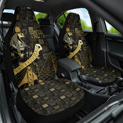Egyptian God Thoth Car Seat Cover Ancient Mythology Ibis Wisdom Hieroglyphic