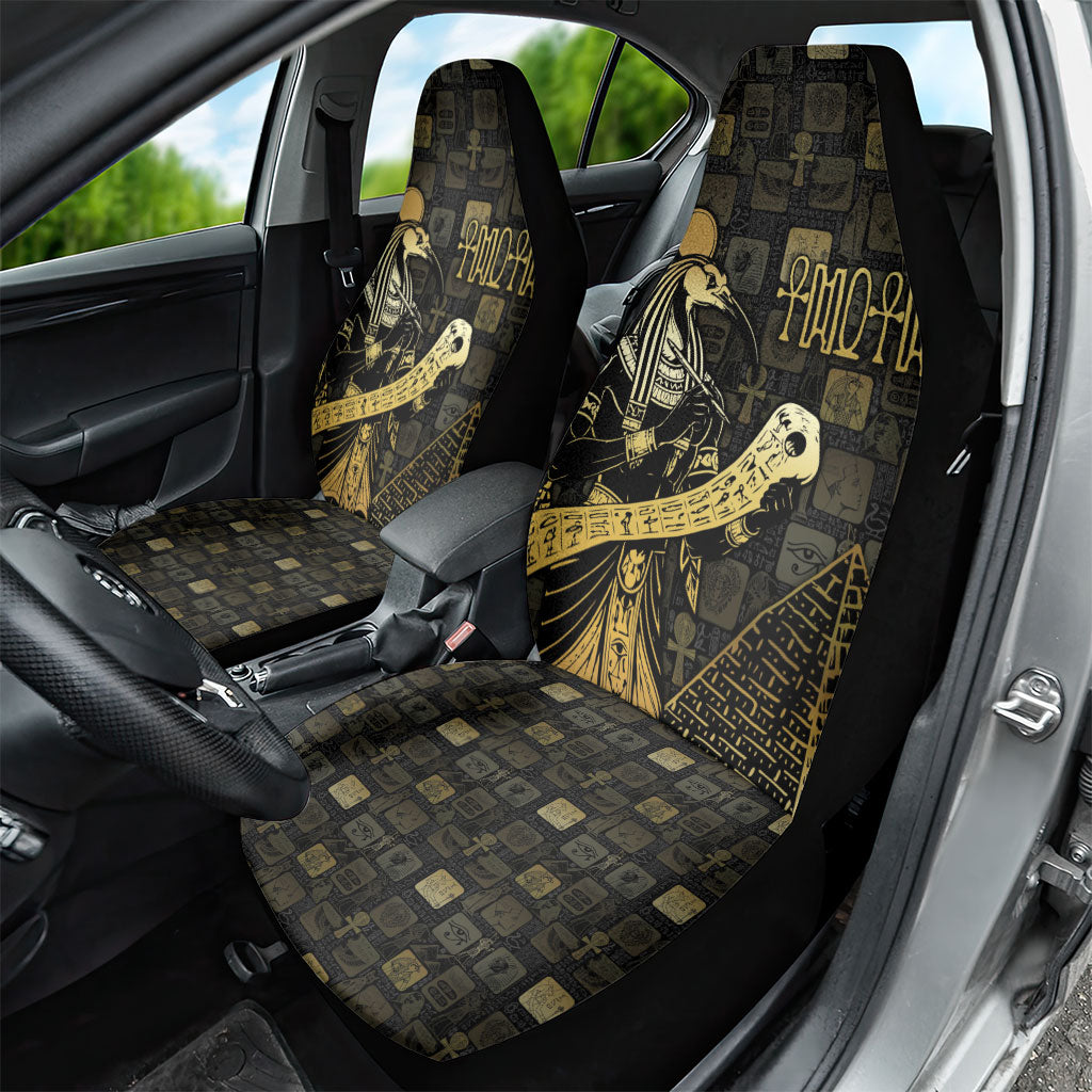 Egyptian God Thoth Car Seat Cover Ancient Mythology Ibis Wisdom Hieroglyphic