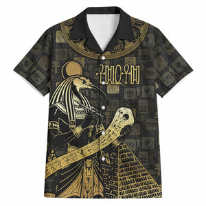 Egyptian God Thoth Hawaiian Shirt Ancient Mythology Ibis Wisdom Hieroglyphic