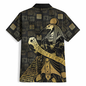 Egyptian God Thoth Hawaiian Shirt Ancient Mythology Ibis Wisdom Hieroglyphic