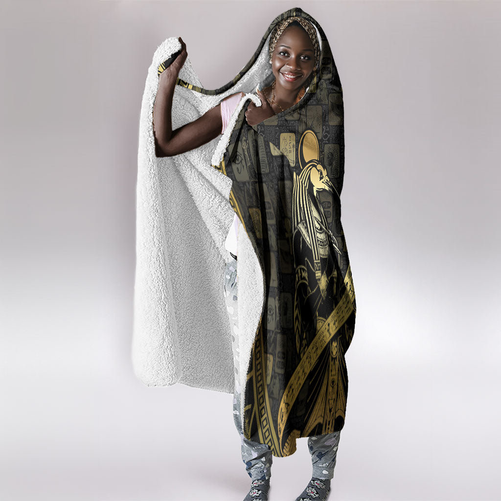 Egyptian God Thoth Hooded Blanket Ancient Mythology Ibis Wisdom Hieroglyphic