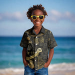 Egyptian God Thoth Kid Hawaiian Shirt Ancient Mythology Ibis Wisdom Hieroglyphic