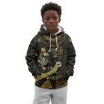 Egyptian God Thoth Kid Hoodie Ancient Mythology Ibis Wisdom Hieroglyphic