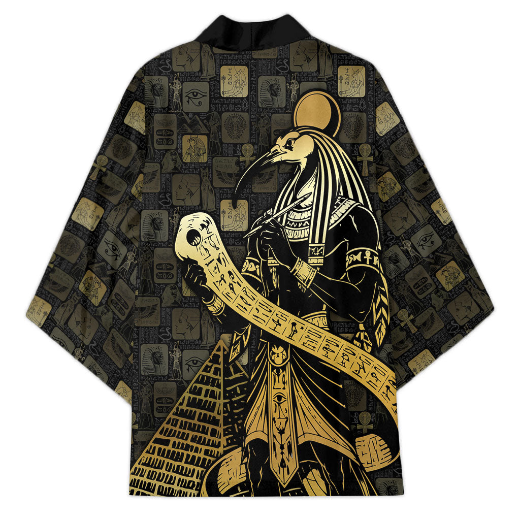 Egyptian God Thoth Kimono Ancient Mythology Ibis Wisdom Hieroglyphic