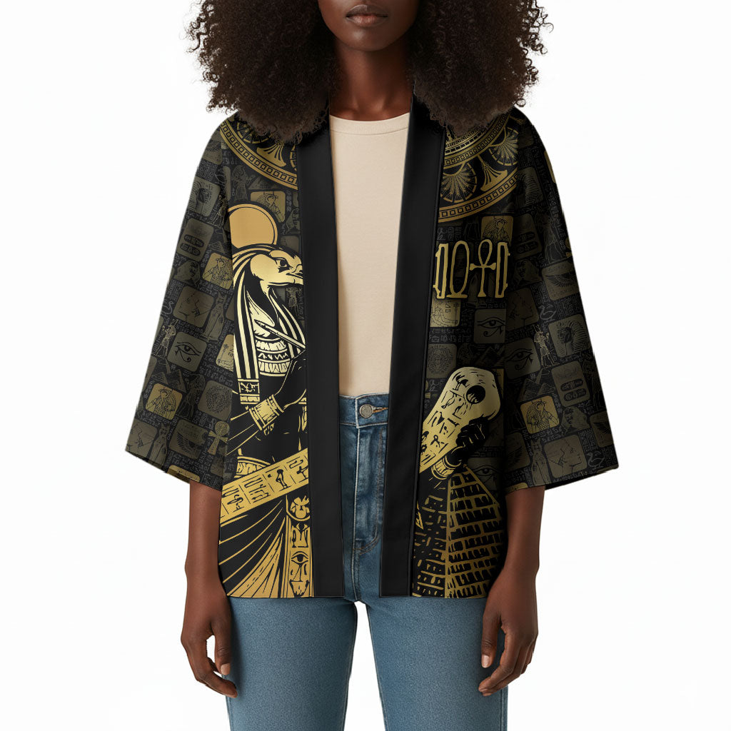 Egyptian God Thoth Kimono Ancient Mythology Ibis Wisdom Hieroglyphic
