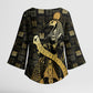 Egyptian God Thoth Kimono Sleeve Blouse Ancient Mythology Ibis Wisdom Hieroglyphic