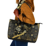 Egyptian God Thoth Leather Tote Bag Ancient Mythology Ibis Wisdom Hieroglyphic