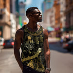 Egyptian God Thoth Men Tank Top Ancient Mythology Ibis Wisdom Hieroglyphic
