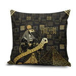 Egyptian God Thoth Pillow Cover Ancient Mythology Ibis Wisdom Hieroglyphic