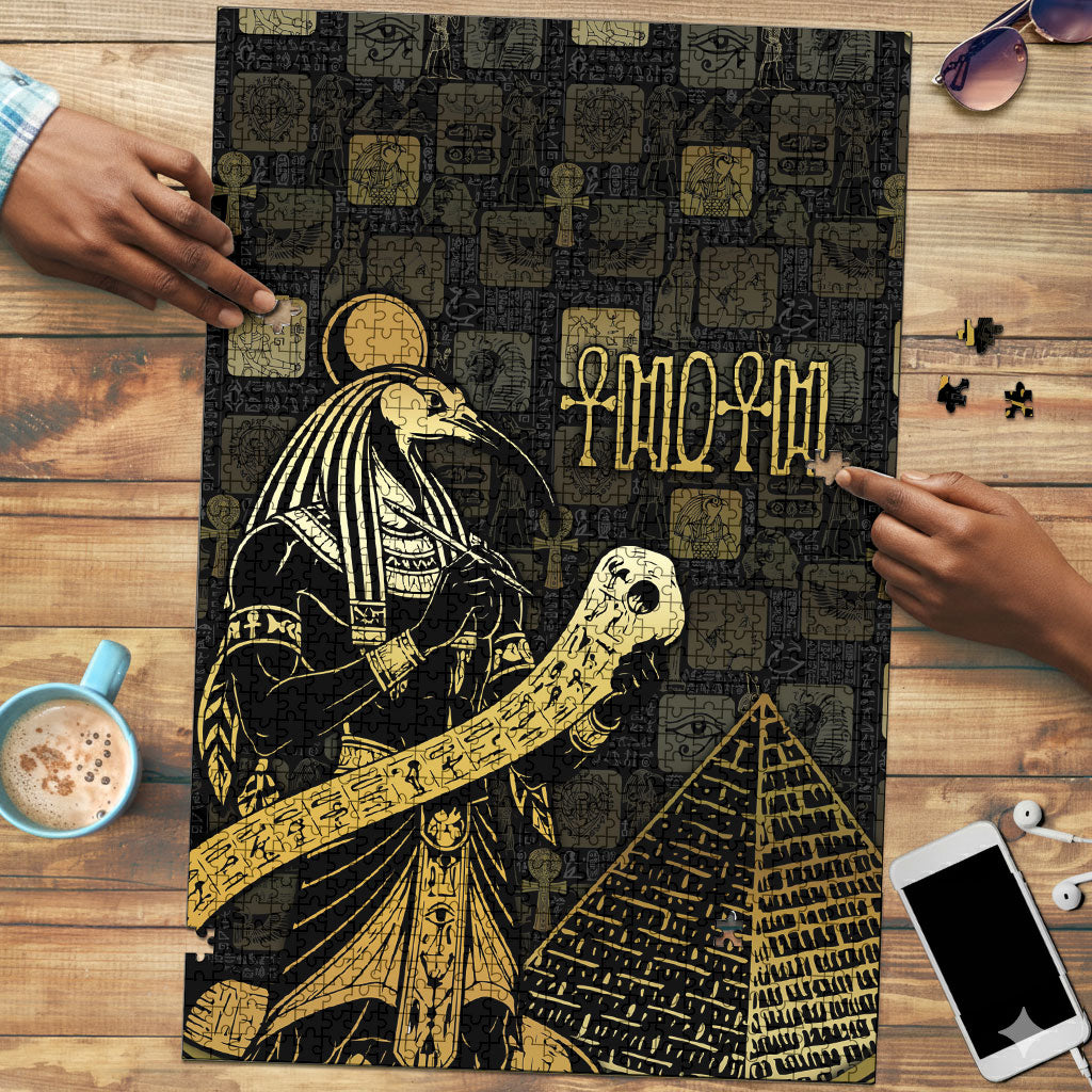 Egyptian God Thoth Puzzle Ancient Mythology Ibis Wisdom Hieroglyphic