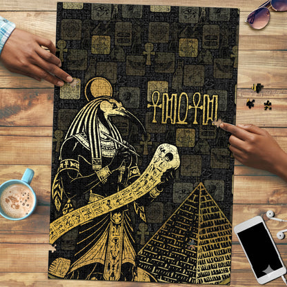 Egyptian God Thoth Puzzle Ancient Mythology Ibis Wisdom Hieroglyphic