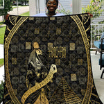 Egyptian God Thoth Quilt Ancient Mythology Ibis Wisdom Hieroglyphic