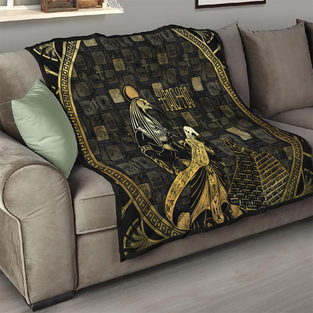 Egyptian God Thoth Quilt Ancient Mythology Ibis Wisdom Hieroglyphic