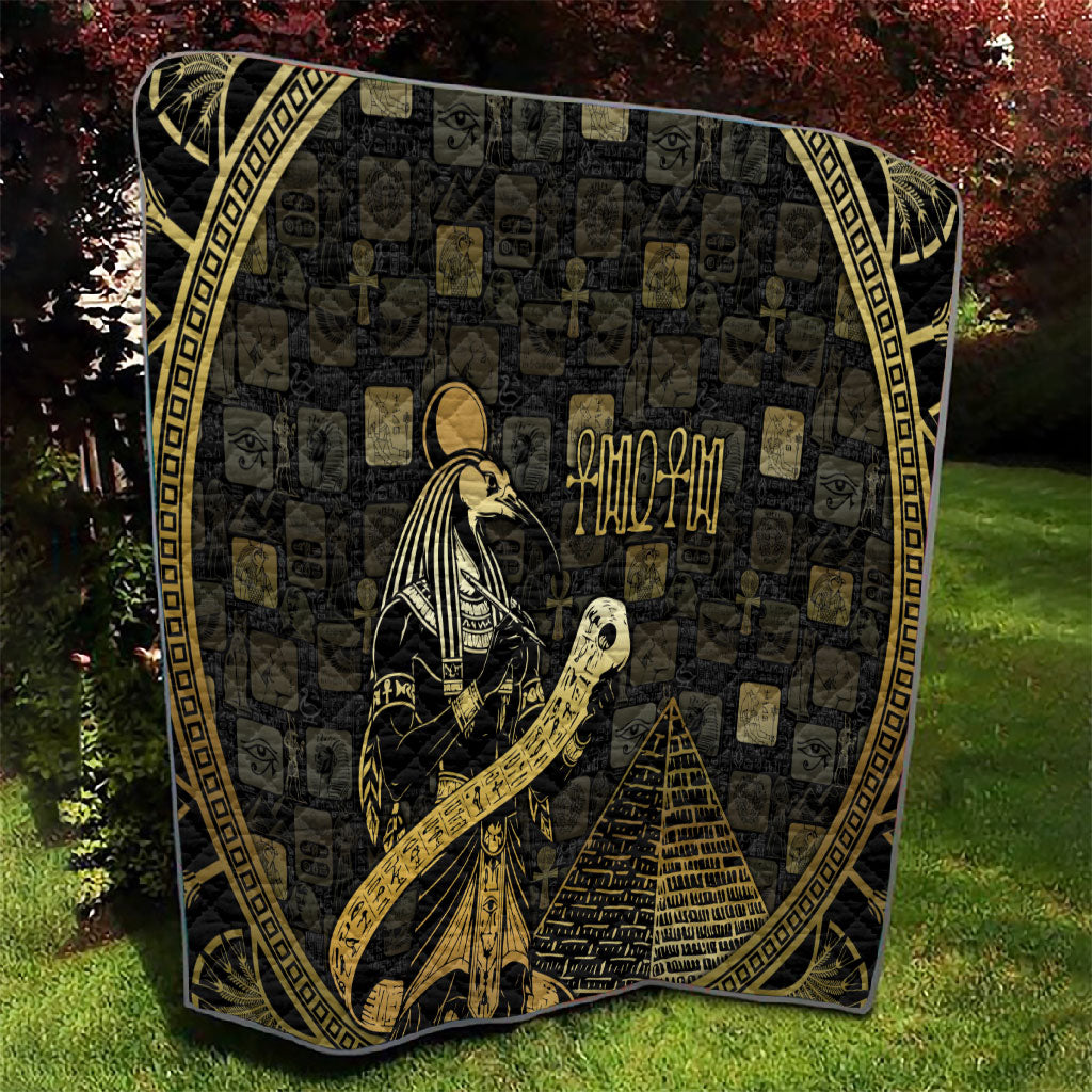 Egyptian God Thoth Quilt Ancient Mythology Ibis Wisdom Hieroglyphic