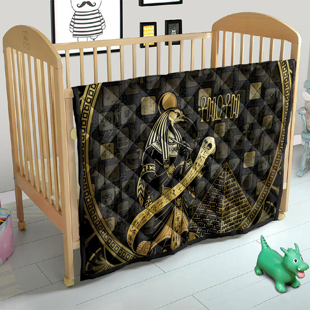 Egyptian God Thoth Quilt Ancient Mythology Ibis Wisdom Hieroglyphic