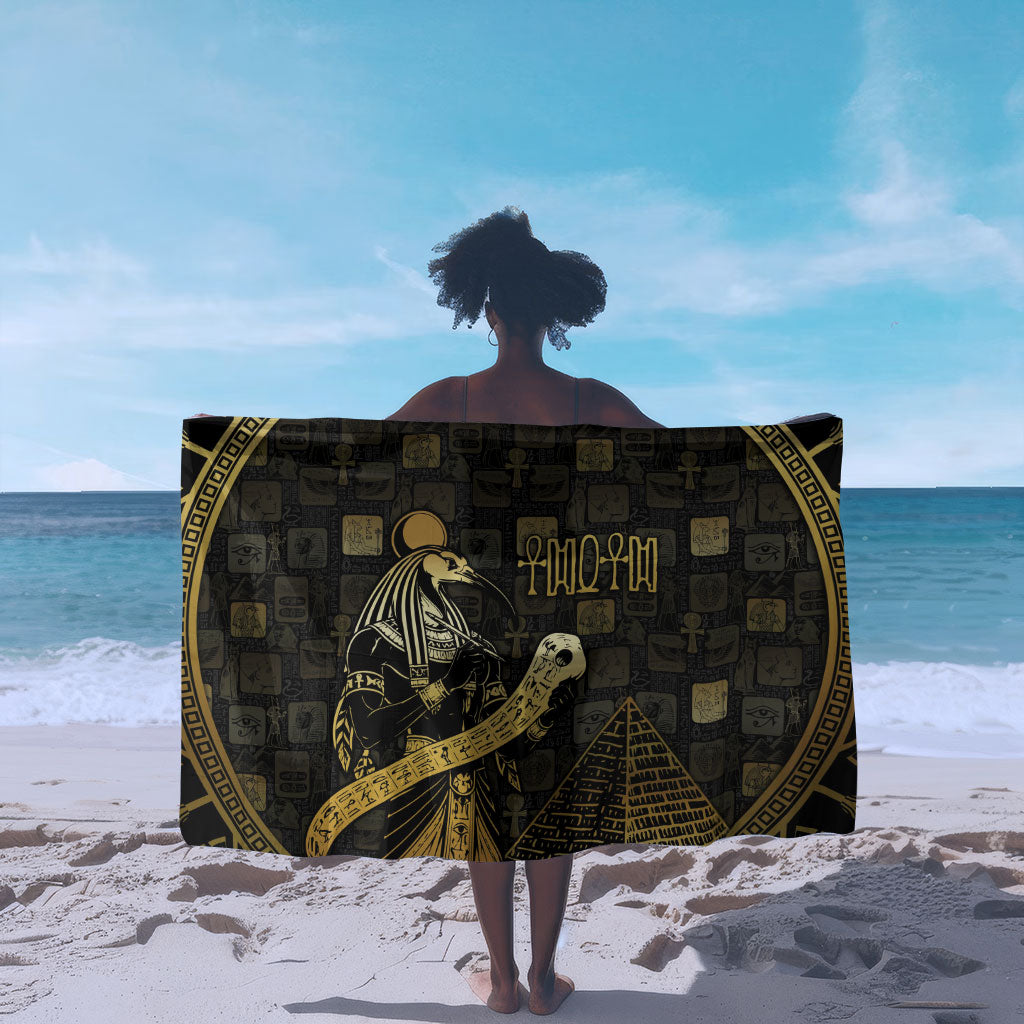 Egyptian God Thoth Sarong Ancient Mythology Ibis Wisdom Hieroglyphic