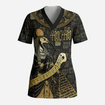 Egyptian God Thoth Scrub Top Ancient Mythology Ibis Wisdom Hieroglyphic