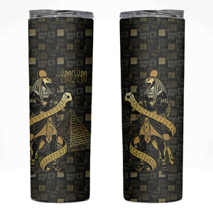 Egyptian God Thoth Skinny Tumbler Ancient Mythology Ibis Wisdom Hieroglyphic