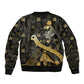 Egyptian God Thoth Sleeve Zip Bomber Jacket Ancient Mythology Ibis Wisdom Hieroglyphic