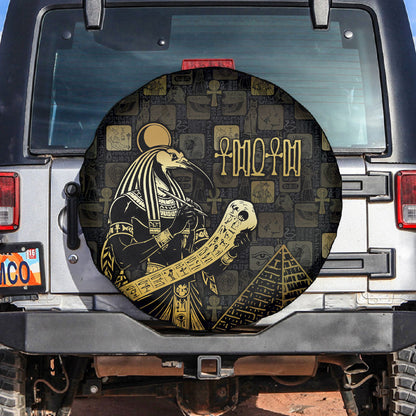 Egyptian God Thoth Spare Tire Cover Ancient Mythology Ibis Wisdom Hieroglyphic