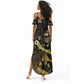 Egyptian God Thoth Summer Maxi Dress Ancient Mythology Ibis Wisdom Hieroglyphic
