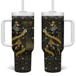 Egyptian God Thoth Tumbler With Handle Ancient Mythology Ibis Wisdom Hieroglyphic