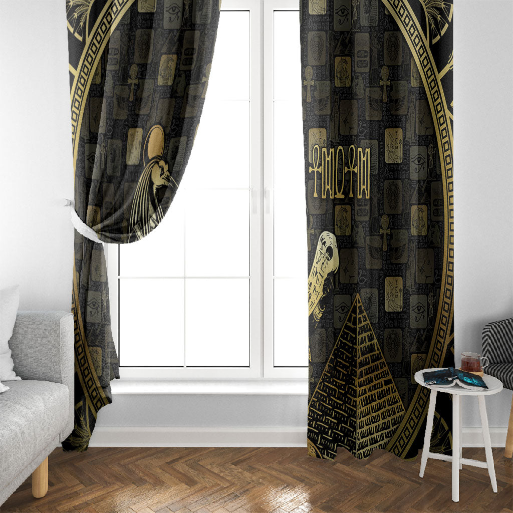Egyptian God Thoth Window Curtain Ancient Mythology Ibis Wisdom Hieroglyphic