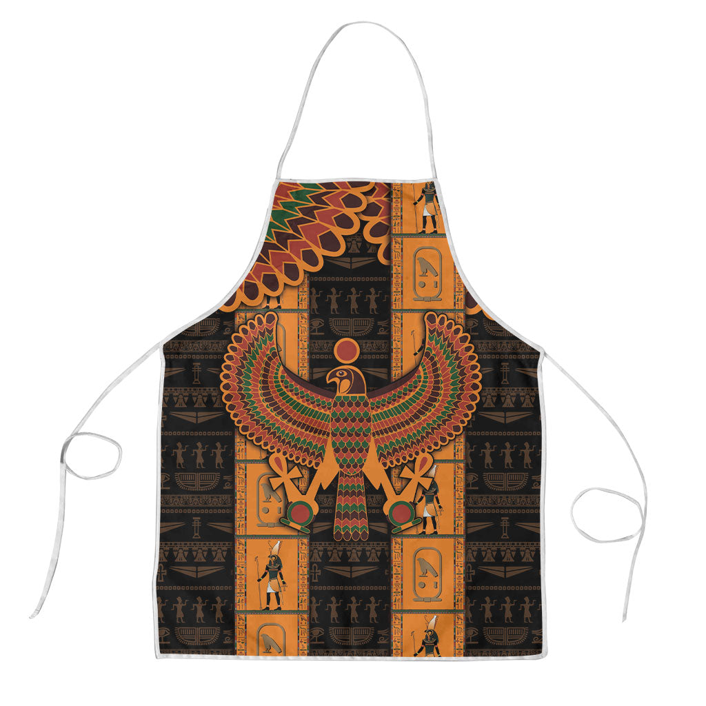 Egyptian God Horus Apron Ancient Mythology Falcon Hieroglyphic Patterns
