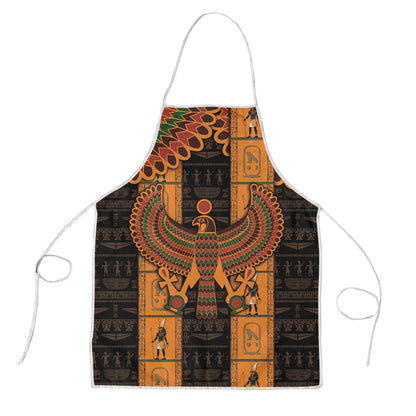 Egyptian God Horus Apron Ancient Mythology Falcon Hieroglyphic Patterns