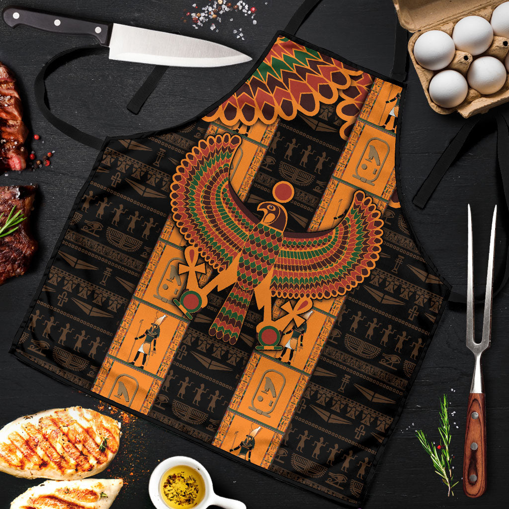 Egyptian God Horus Apron Ancient Mythology Falcon Hieroglyphic Patterns