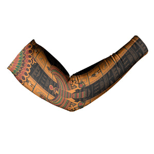 Egyptian God Horus Arm Sleeves Ancient Mythology Falcon Hieroglyphic Patterns