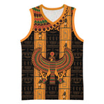 Egyptian God Horus Basketball Jersey Ancient Mythology Falcon Hieroglyphic Patterns
