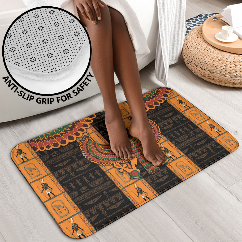 Egyptian God Horus Bathroom Set Ancient Mythology Falcon Hieroglyphic Patterns