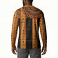 Egyptian God Horus Button Sweatshirt Ancient Mythology Falcon Hieroglyphic Patterns
