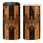 Egyptian God Horus 4 in 1 Can Cooler Tumbler Ancient Mythology Falcon Hieroglyphic Patterns