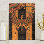Egyptian God Horus Canvas Wall Art Ancient Mythology Falcon Hieroglyphic Patterns