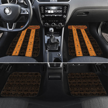 Egyptian God Horus Car Mats Ancient Mythology Falcon Hieroglyphic Patterns