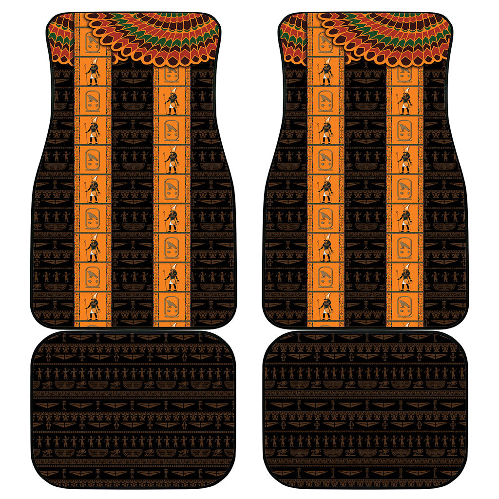 Egyptian God Horus Car Mats Ancient Mythology Falcon Hieroglyphic Patterns