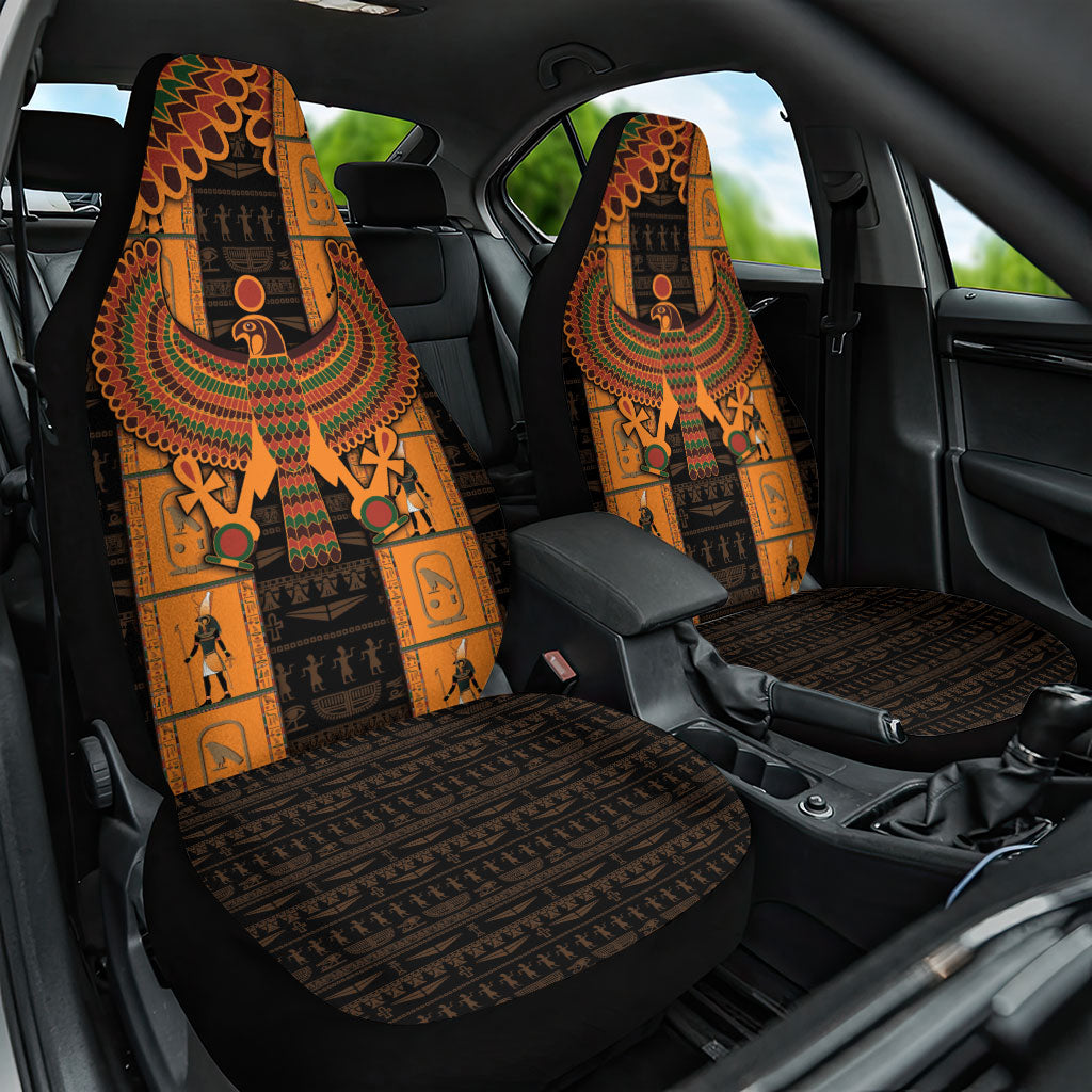 Egyptian God Horus Car Seat Cover Ancient Mythology Falcon Hieroglyphic Patterns