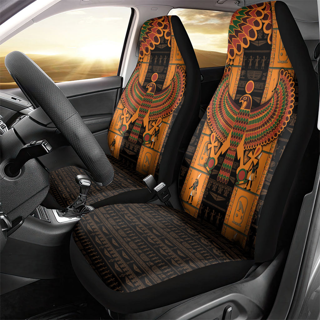 Egyptian God Horus Car Seat Cover Ancient Mythology Falcon Hieroglyphic Patterns