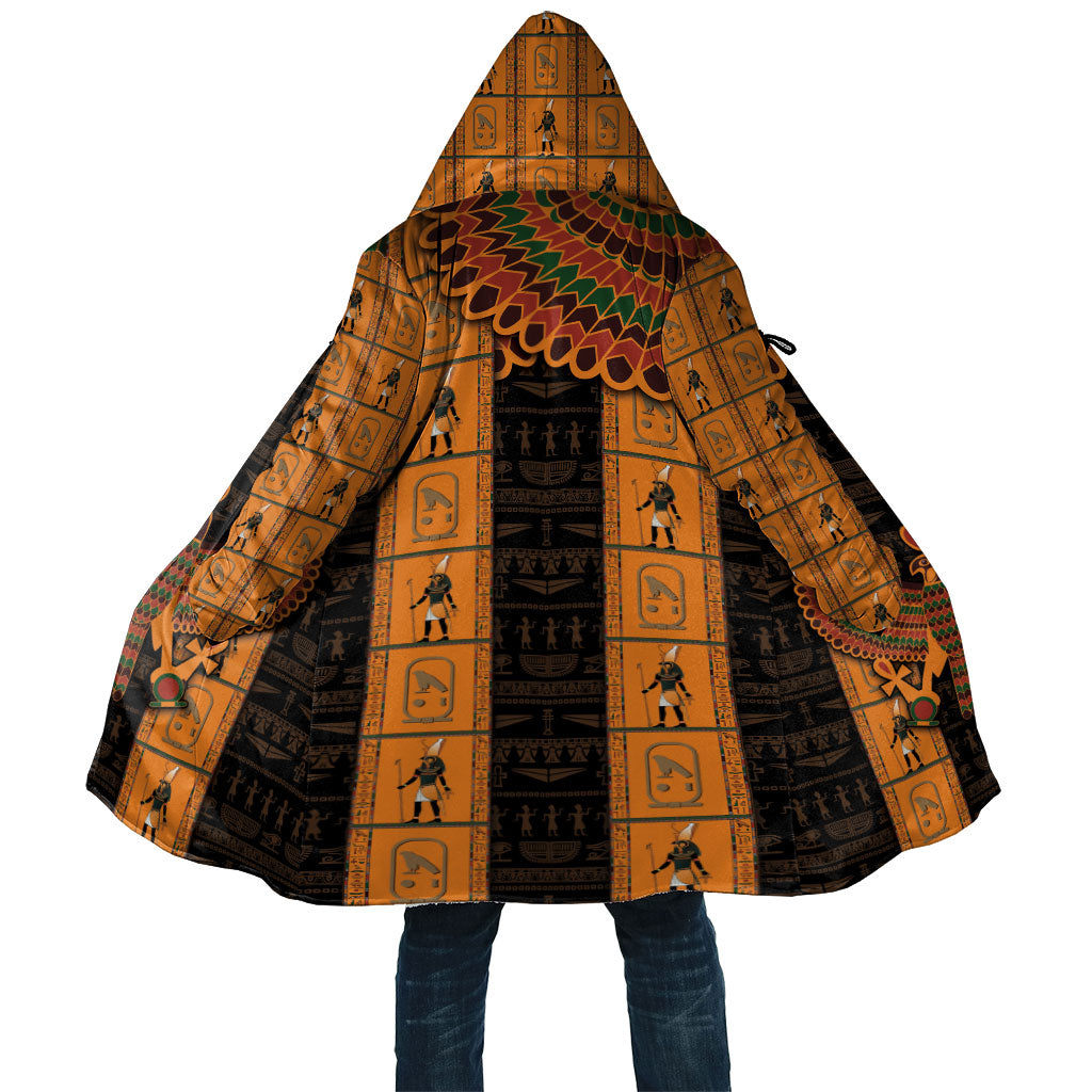 Egyptian God Horus Cloak Ancient Mythology Falcon Hieroglyphic Patterns