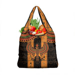 Egyptian God Horus Grocery Bag Ancient Mythology Falcon Hieroglyphic Patterns