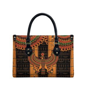 Egyptian God Horus Leather Bag Ancient Mythology Falcon Hieroglyphic Patterns