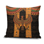 Egyptian God Horus Pillow Cover Ancient Mythology Falcon Hieroglyphic Patterns